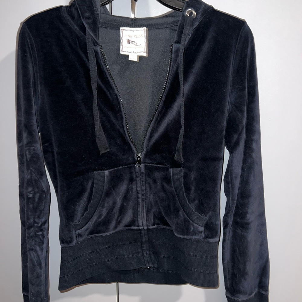 Juicy Couture Black Velour Hoodie